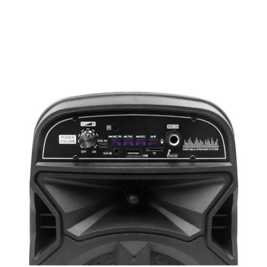 Σύστημα Karaoke 6.5″ 15W Bluetooth με Ενσύρματο Μικρόφωνο και FM, USB, AUX, TF BT-6107 Μαύρο Σύστημα Karaoke 6.5″ 15W Bluetooth με Ενσύρματο Μικρόφωνο και FM, USB, AUX, TF BT-6107 Μαύρο