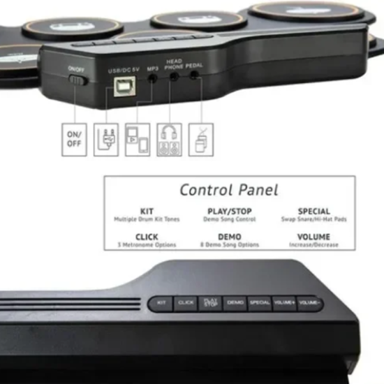 Φορητό Ψηφιακό Σετ Τυμπάνων Digital Drum AH-4