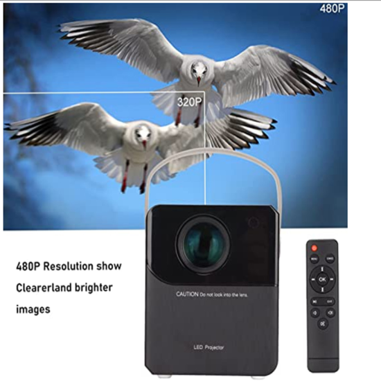 Mini Projector LED Full HD με Χειριστήριο και Ενσωματωμένο Ηχείο HDMI – AV – USB – Micro SD M800 Λευκό
