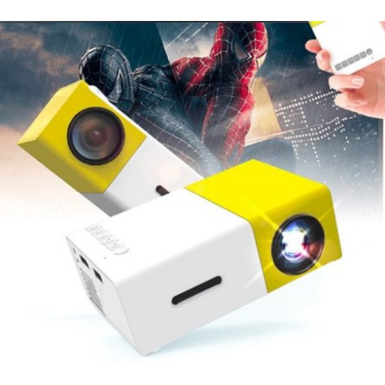 Mini Projector LED Full HD με Χειριστήριο και Ενσωματωμένο Ηχείο HDMI – AV – USB – Micro SD YG-300 Κίτρινο