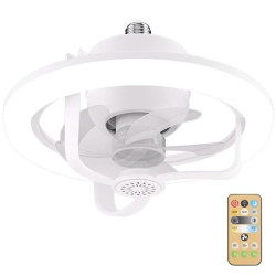 Ανεμιστήρας περιστρεφόμενος οροφής φωτιστικό 2 σε 1 με ντουί Ε27 ισχύος 60W με τηλεχειριστήριο και ρυθμιζόμενο φωτισμό RZ-176