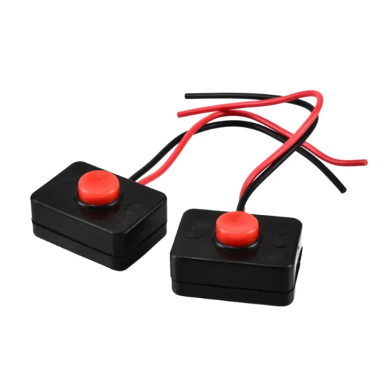 Σετ 2τμχ Διακόπτες/Κουμπιά Pervoi CTC-368 – Μαύρο