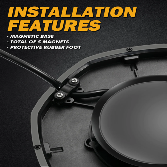 Μαγνητικός LED Φάρος Αυτοκινήτου 12V 240 LED – Πορτοκαλί