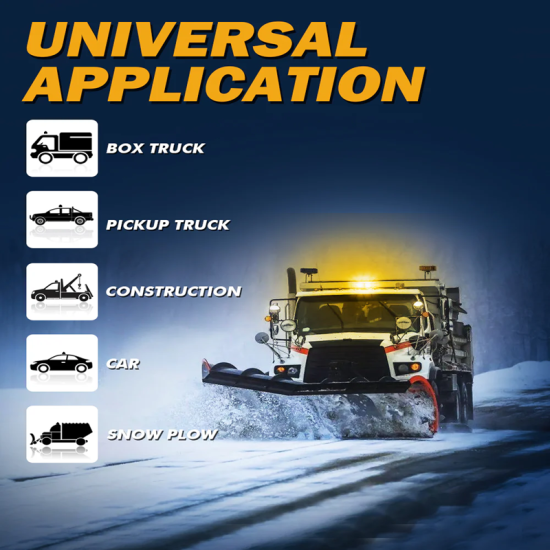 Μαγνητικός LED Φάρος Αυτοκινήτου 12V 240 LED – Πορτοκαλί