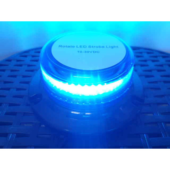 Led Μαγνητικός Μπλε Φάρος 15W 10-30V