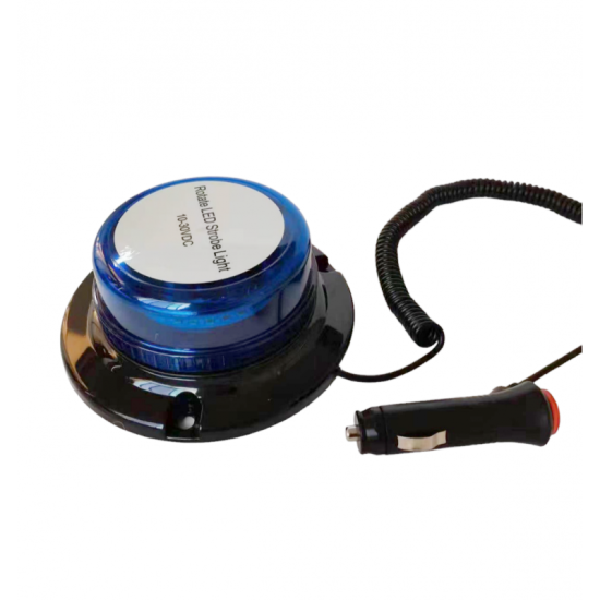 Led Μαγνητικός Μπλε Φάρος 15W 10-30V