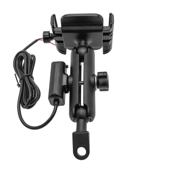 Βάση Κινητού για Καθρέπτη Μοτοσυκλέτας με Θύρα Φόρτισης USB και Ρυθμιζόμενο Βραχίονα MDL2821B Motowolf