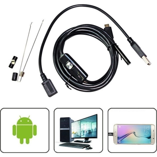 Αδιάβροχη Ενδοσκοπική Κάμερα με καλώδιο 10m Smartphone Micro USB OEM AN97