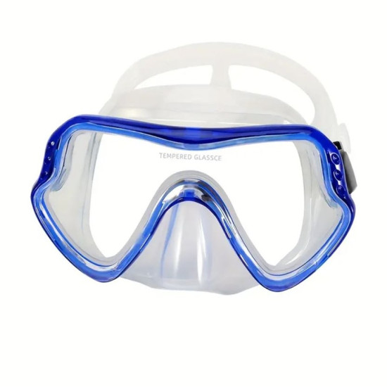 Μάσκα κολύμβησης από σκληρυμένο γυαλί με αναπνευστήρα F006 Γαλάζιο Μάσκα κολύμβησης από σκληρυμένο γυαλί με αναπνευστήρα F006 Γαλάζιο