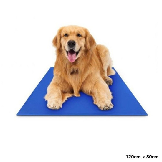 Δροσιστικό στρωματάκι κατοικιδίου με ειδικό Τζελ 120×80εκ διπλής όψης QLYB-23 Μπλε