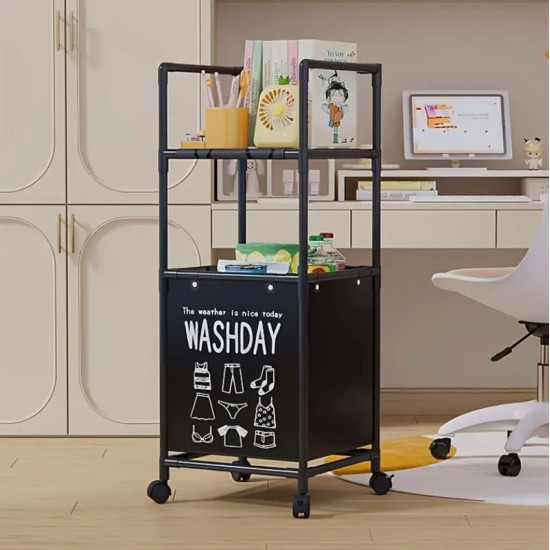 Επιδαπέδια Ραφιέρα Μπάνιου Μεταλλική με 2 Ράφια και καλάθια απλύτων YH6905-2 Επιδαπέδια Ραφιέρα Μπάνιου Μεταλλική με 2 Ράφια και καλάθια απλύτων YH6905-2