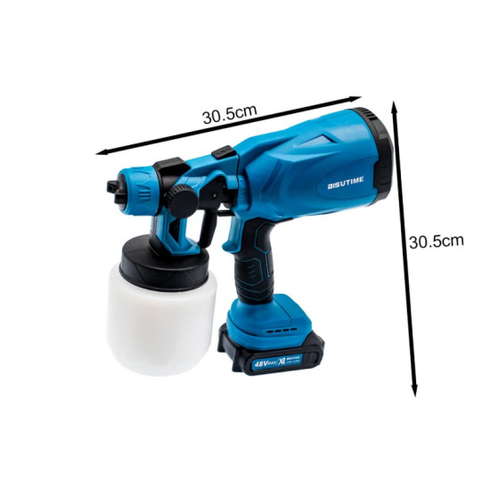Επαναφορτιζόμενο Πιστόλι Βαφής 210W 48V με Δοχείο 0.8lt και 2 Μπαταρίες HL18668-229 Επαναφορτιζόμενο Πιστόλι Βαφής 210W 48V με Δοχείο 0.8lt και 2 Μπαταρίες HL18668-229