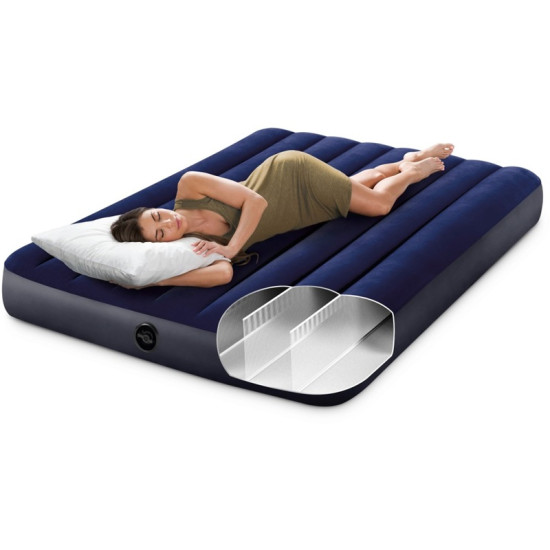 Φουσκωτό Στρώμα Ύπνου Camping Υπέρδιπλο 203 x 152 x 23 Intex YT-133 Μπλε