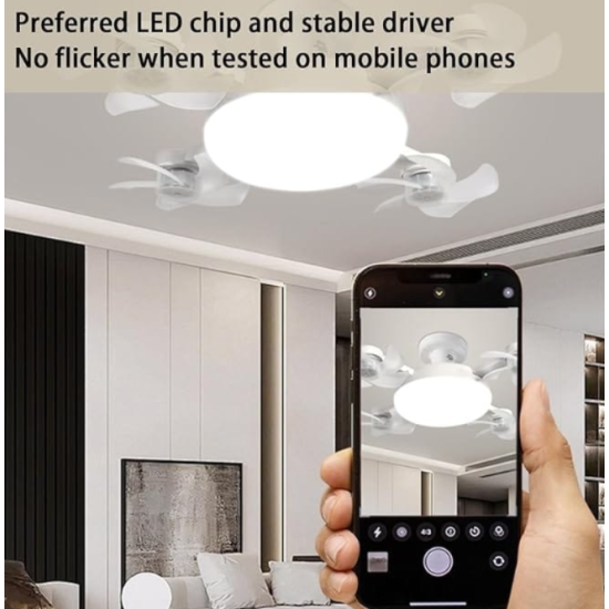 Ανεμιστήρας Οροφής Με LED Φως & Τηλεχειριστήριο – Συμβατός Με Υποδοχή E27 50W