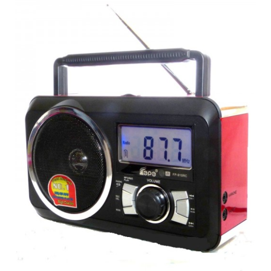 Φορητό Ραδιόφωνο FM και Music Player, Recorder με USB/SD κάρτα Speaker FP-910-RC ΟΕΜ