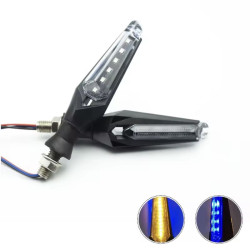 Φλας Μοτοσυκλέτας 14 SMD Κίτρινο και Μπλε LED 2τμχ 