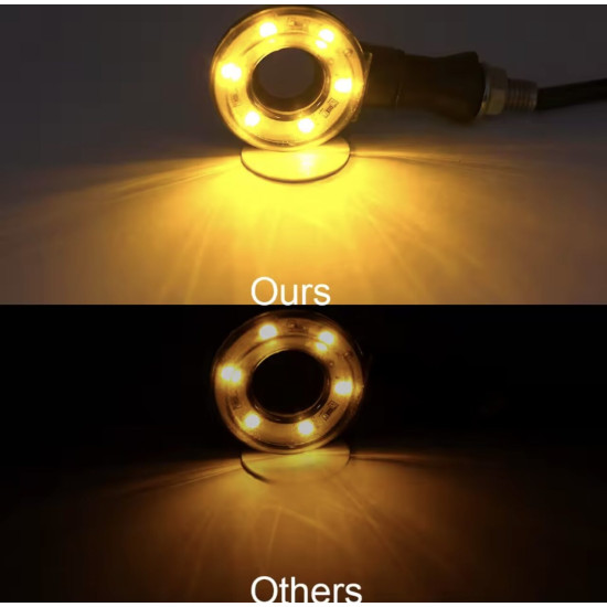 Φλας Μοτοσυκλέτας 12 SMD Κίτρινο LED 2τμχ