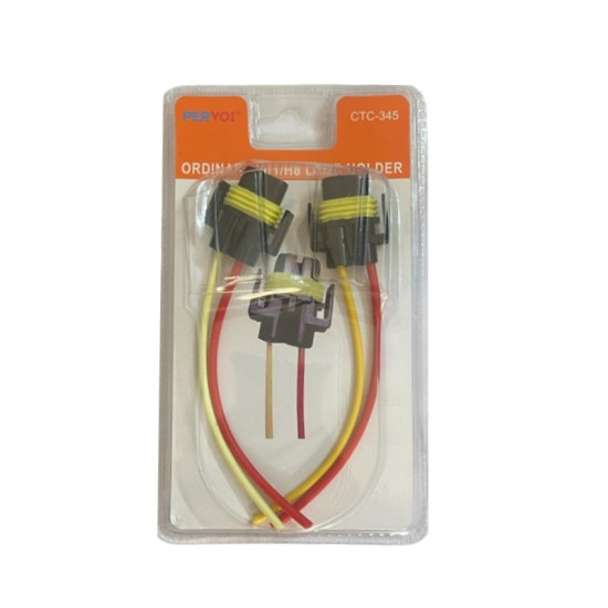 Σετ Κεραμικά Φις Λάμπας H11/H8 Pervoi 2τμχ  CTC-346 – Μαύρο