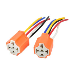Σετ Κεραμικό Ρελέ Αυτοκινήτου 5Pin/Καλωδίων Pervoi CTC-360 2τμχ – Πορτοκαλί