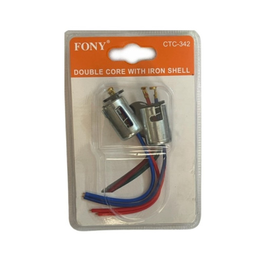 Ντουί μεταλικό για λάμπα διπολική με καλώδια CTC-342 FONY