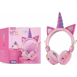 Unicorn Ασύρματα On Ear Παιδικά Ακουστικά AH805 Ροζ