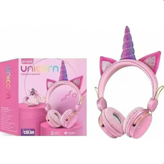 Unicorn Ασύρματα On Ear Παιδικά Ακουστικά AH805 Ροζ Unicorn Ασύρματα On Ear Παιδικά Ακουστικά AH805 Ροζ