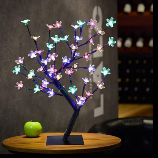 Επιτραπέζιο διακοσμητικό δέντρο 96LED με RGB φωτισμό – μαύρο