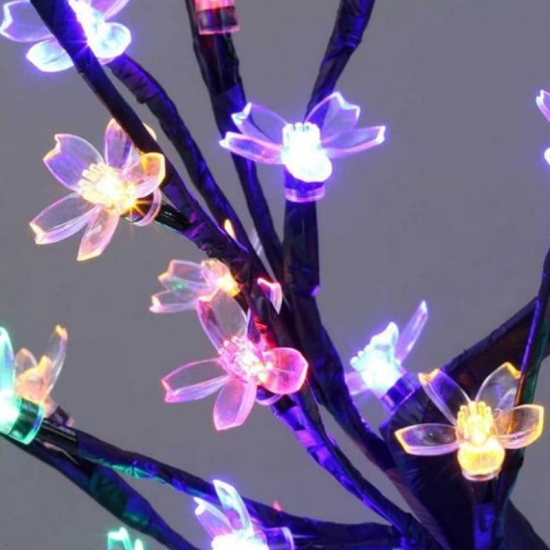 Επιτραπέζιο διακοσμητικό δέντρο 96LED με RGB φωτισμό – μαύρο