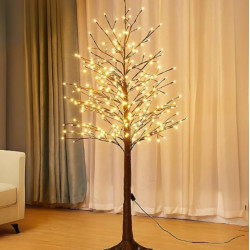 Χριστουγεννιάτικο Φωτιζόμενο Δέντρο 350 Led 180cm με Θερμό Λευκό Φωτισμό