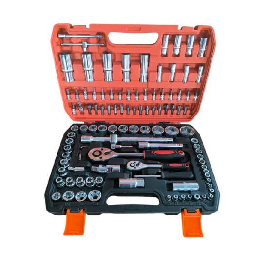 Σετ εργαλείων καστάνιες 108 τεμαχίων και βαλιτσάκι μεταφοράς (1/4″και 1/2″)