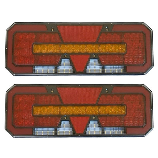 Σετ φανάρια φορτηγού LED, με στοπ, φλας και όπισθεν 12-24V SD-2208R - ΟΕΜ