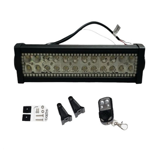 Μπάρα LED Light Bar Spot Flood Combo 72W Λευκό με εναλλαγές πράσινου, κόκκινου και μπλε φωτισμού με τηλεχειριστήριο
