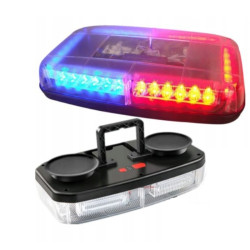 Φάρος αυτοκινήτου με LED φωτισμό αστυνομικού τύπου κόκκινο-μπλε HB-361