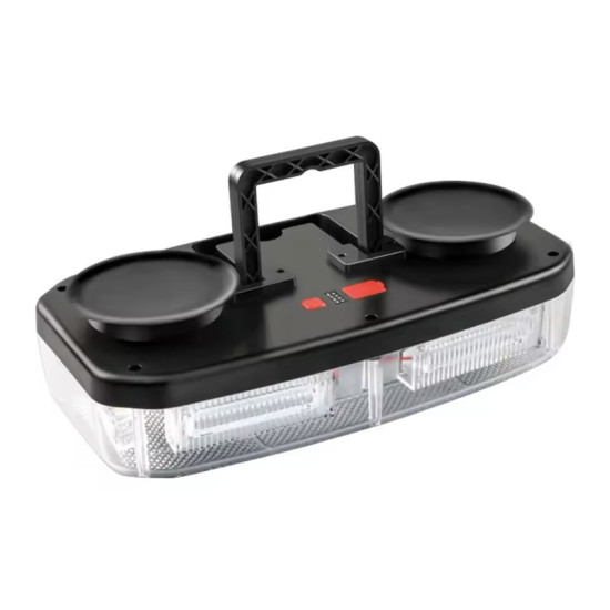 Φάρος αυτοκινήτου με LED φωτισμό αστυνομικού τύπου κόκκινο-μπλε HB-361