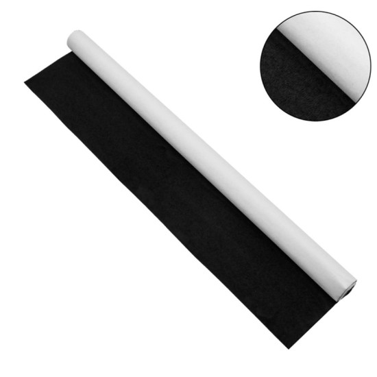 Αυτοκόλλητο Αδιάβροχο Ύφασμα Επιδιόρθωσης Alcantara - Σουέτ σε Ρολό 100x60cm Μαύρο W17319-3B