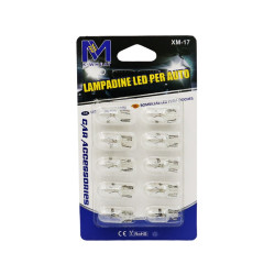 Λάμπες Αυτοκινήτου T10 / W5W Αλογόνου Λευκό 12V 5W 10τμχ