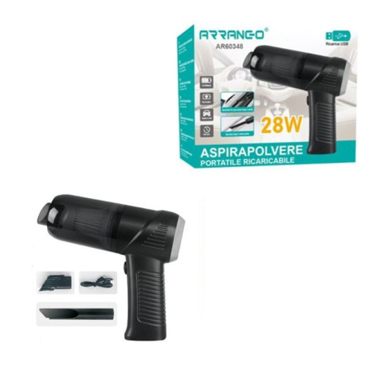 Φορητό Σκουπάκι Χειρός Αυτοκινήτου 28W Arrango AR60348