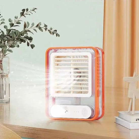 Φορητό Mini Air Cooler – Κλιματιστικό – Υγραντήρας USB με 3 Ταχύτητες FH-168 Πορτοκαλί