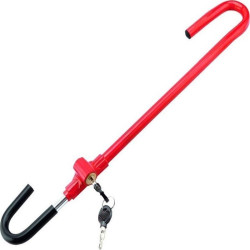 Αντικλεπτικό μπαστούνι τιμονιού αυτοκινήτου με κλειδιά CQ-6082 κόκκινο