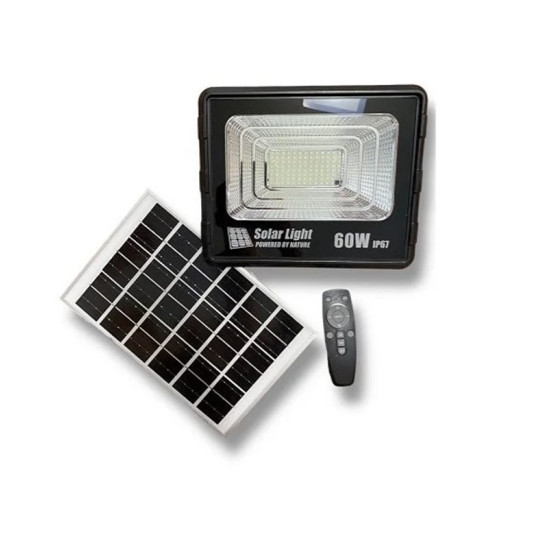 Ηλιακός Προβολέας Αδιάβροχος GDSUPER GD-60H 60W με Ξεχωριστό Ηλιακό Πάνελ και Χειριστήριο