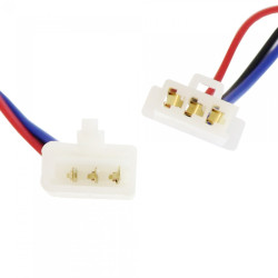 Σετ φίσα πλαστική με καλώδια 3 pins αρσενικό-θηλυκό W14339