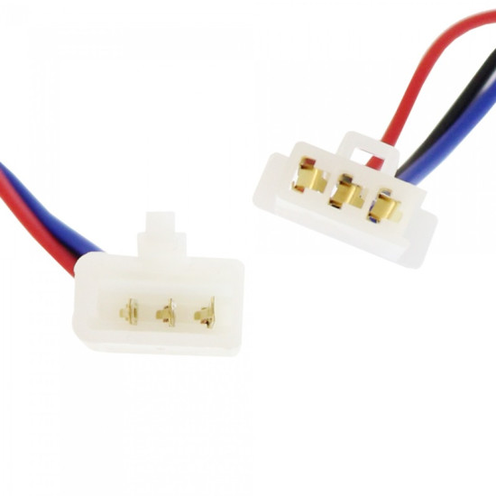 Σετ φίσα πλαστική με καλώδια 3 pins αρσενικό-θηλυκό W14339