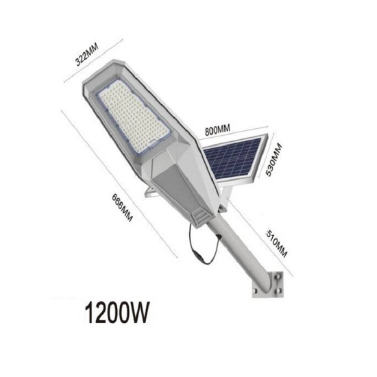 Ηλιακό Φωτιστικό Δρόμου 1200W με Τηλεχειριστήριο IP67 JT-ZJTZ-1200W Ηλιακό Φωτιστικό Δρόμου 1200W με Τηλεχειριστήριο IP67 JT-ZJTZ-1200W