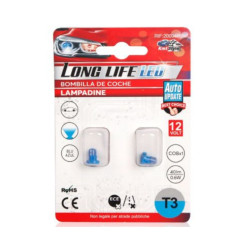 Λάμπες LED Αυτοκινήτου T3 COB Μπλε 12V 0.6W 2 Τεμάχια Kmt Style 