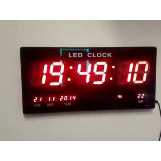 Ψηφιακό Led Ρολόι τοίχου- Ξυπνητήρι με θερμόμετρο και ημερολόγιο ΟΕΜ