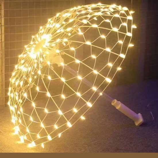 Διακοσμητική Ομπρέλα με 160 LED Θερμού Λευκού Φωτισμού 85cm