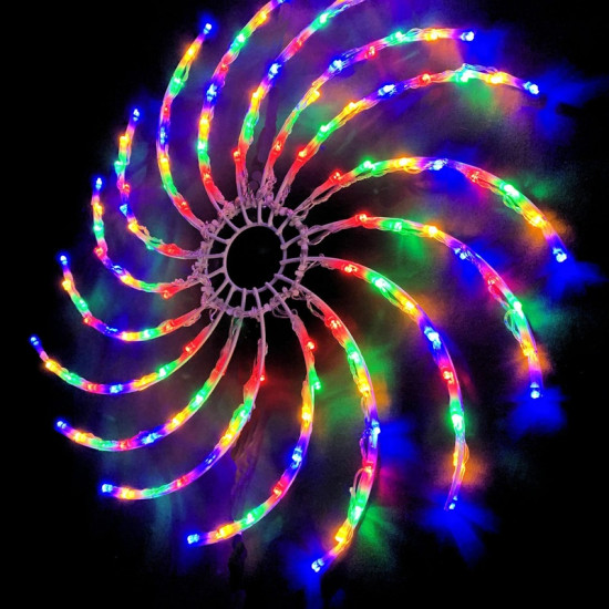 Διακοσμητικό Φωτιστικό LED Spinner Rainbow Πολύχρωμο 70cm