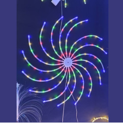 Διακοσμητικό Φωτιστικό LED Spinner Rainbow Πολύχρωμο 70cm