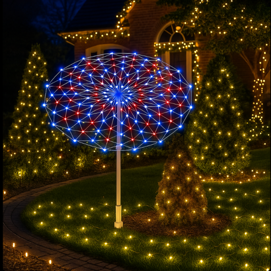 Διακοσμητική Ομπρέλα με 160 LED RGB Πολύχρωμου Φωτισμού 55cm