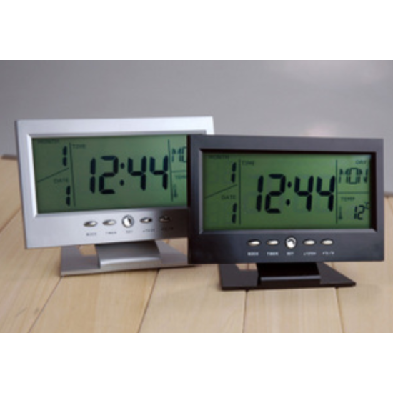 Ρολόι ημερολόγιο-ξυπνητήρι-θερμόμετρο με ευαισθησία στον ήχο ΟΕΜ